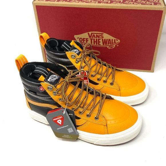 Vans SK8-HI MTE 2.0 DX Yellow Apricot Black Winter Boots Womens Size VN0A4P3I2NF - Picture 6 of 7
